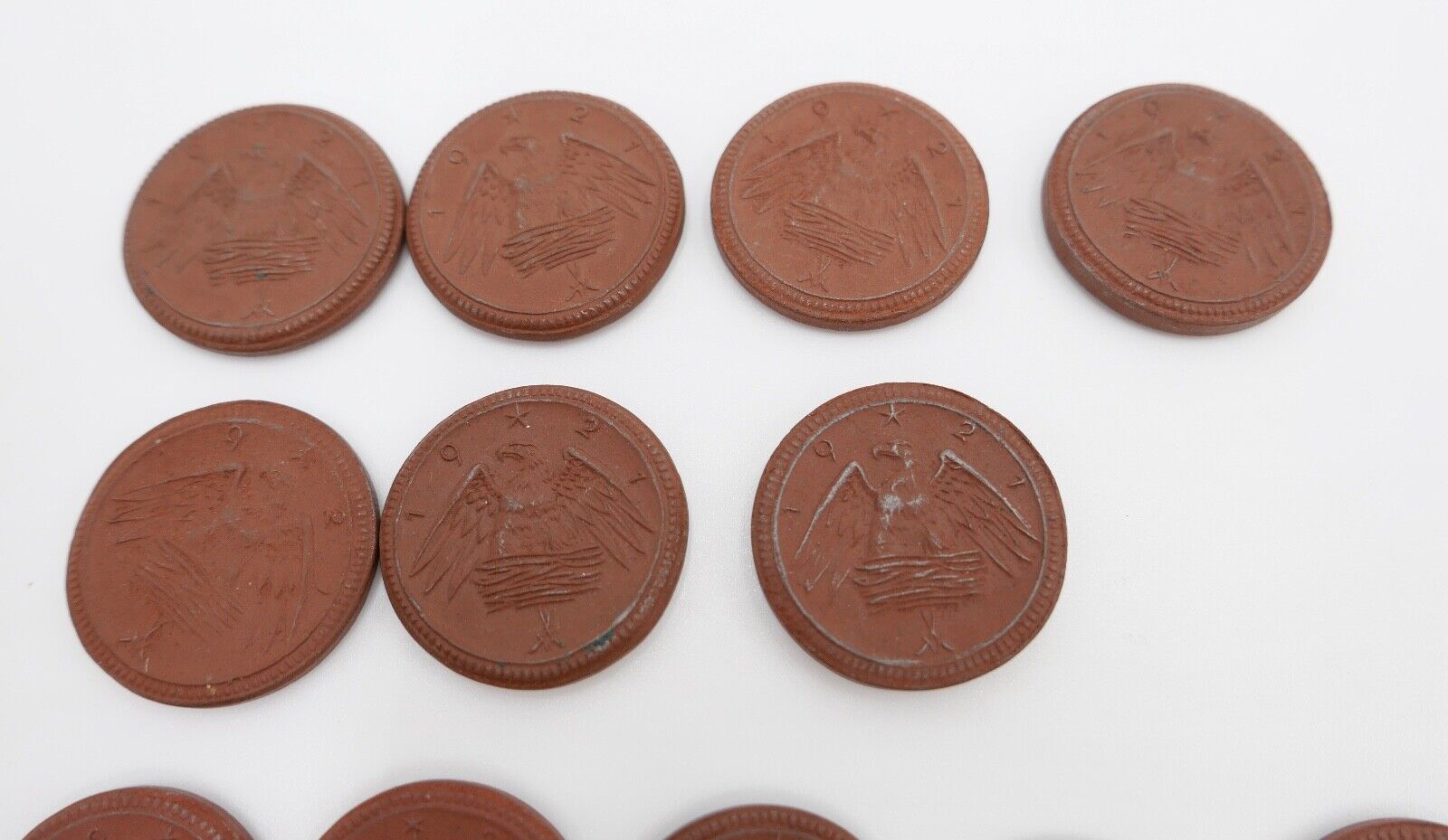 Posten Meissen Böttger Porzellan Münze Taler 1921 Notgeld Mark & Pfennig - Antikhandel-Stuttgart