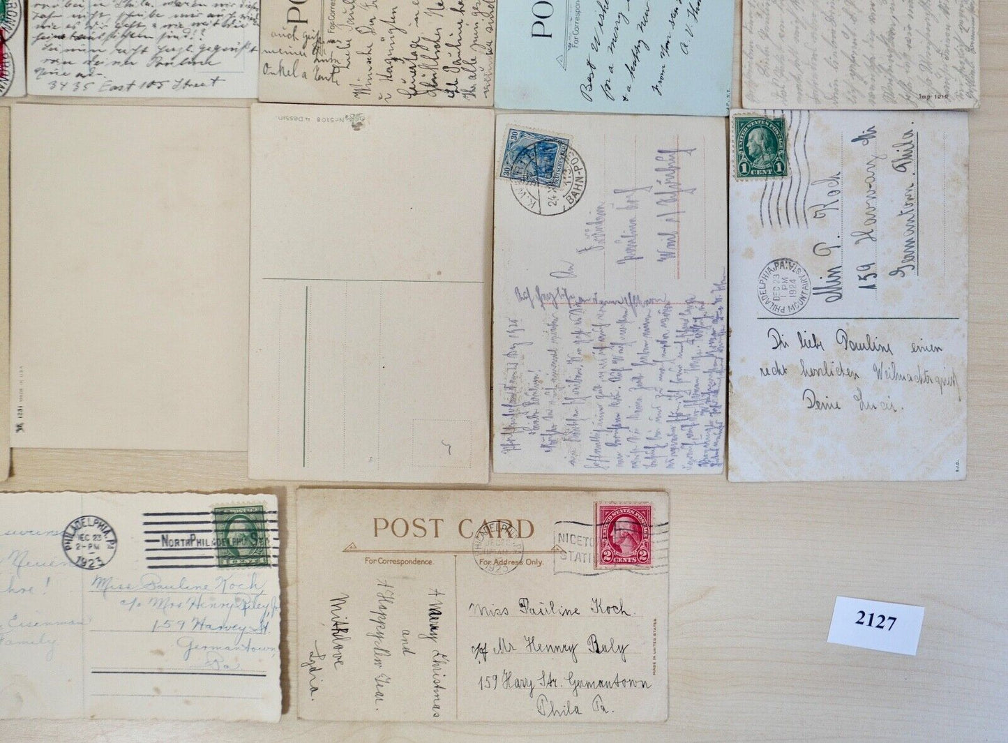 antike Ansichtskarten Postkarten Briefmarken WEIHNACHTEN CHRISTMAS dt. Reich USA - Antikhandel-Stuttgart