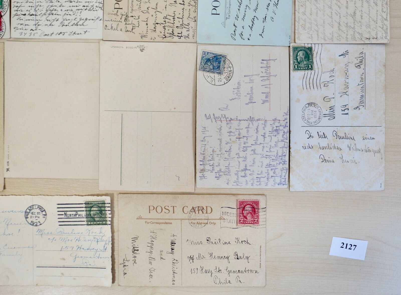 antike Ansichtskarten Postkarten Briefmarken WEIHNACHTEN CHRISTMAS dt. Reich USA - Antikhandel-Stuttgart