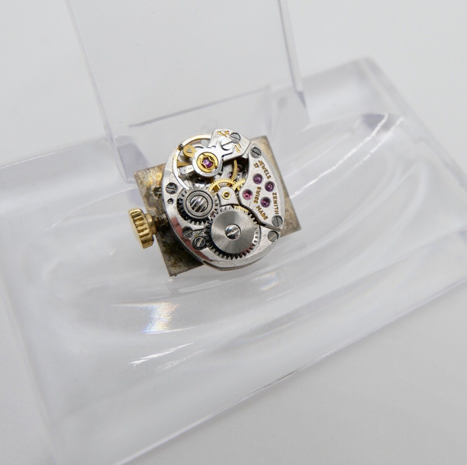 LÄUFT Zenith Cal. 1110 Uhrwerk Ziffernblatt Zeiger Krone voll funktionsfähig - Antikhandel-Stuttgart