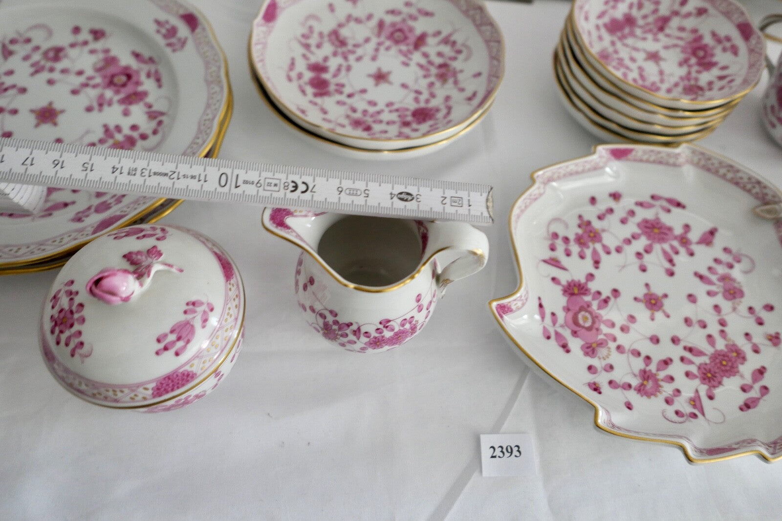 Meissen 1. Wahl Kaffee Mokka Service 25 Teile Porzellan Indisch Purpur