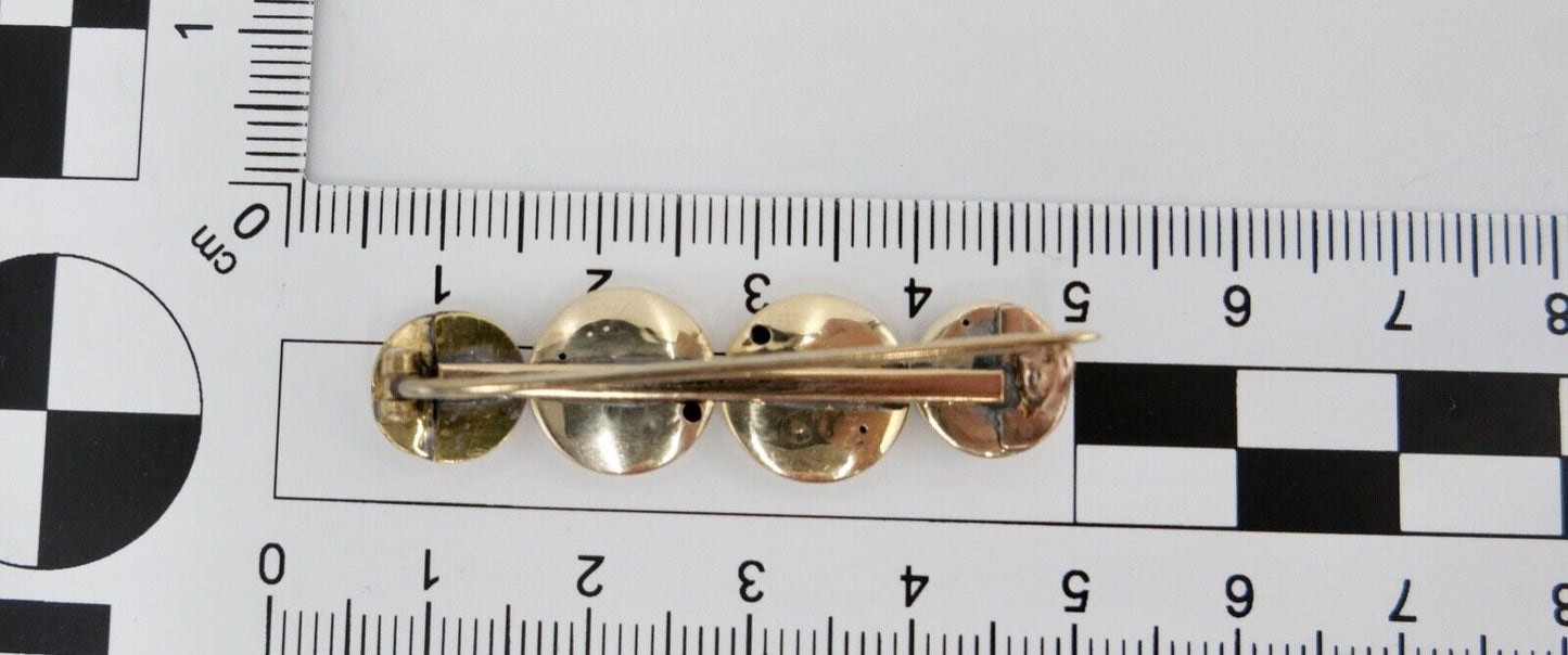 Antike Biedermeier Brosche um 1850 in 585 14K Gold Onyx mit Stern Motiv - Antikhandel-Stuttgart