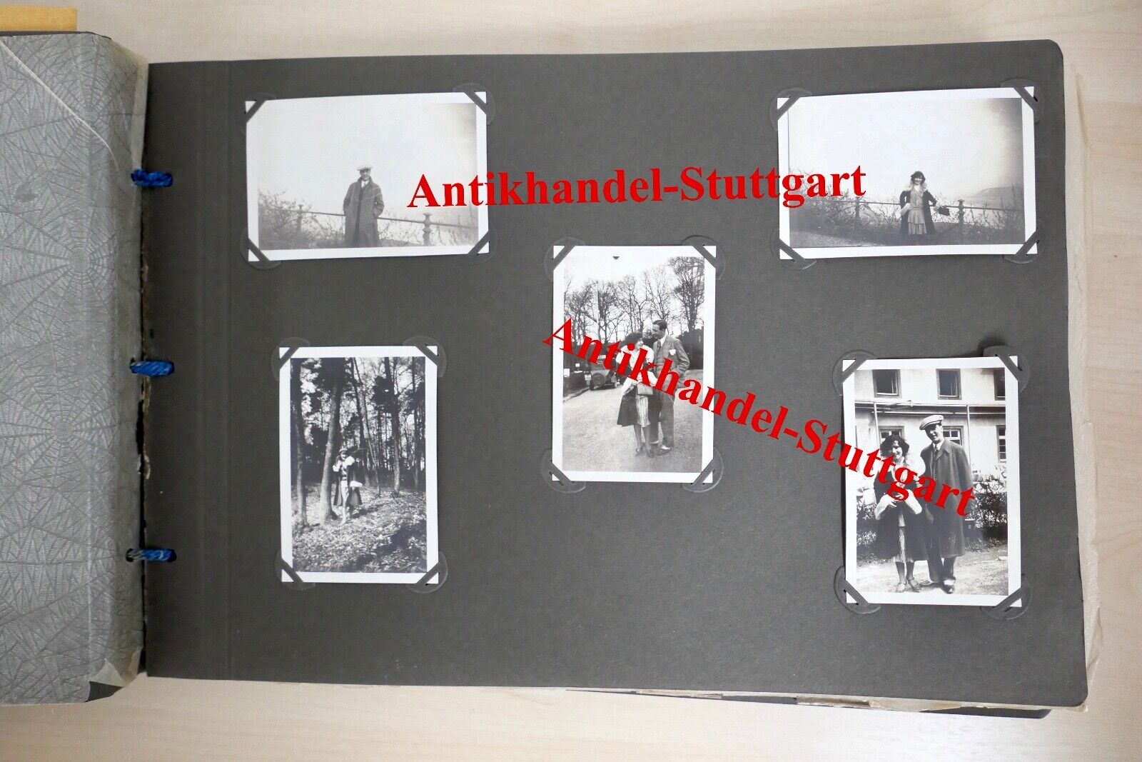 altes Fotoalbum aus 1930 " verliebtes wohlhabendes Paar auf Hochzeitsreise " - Antikhandel-Stuttgart