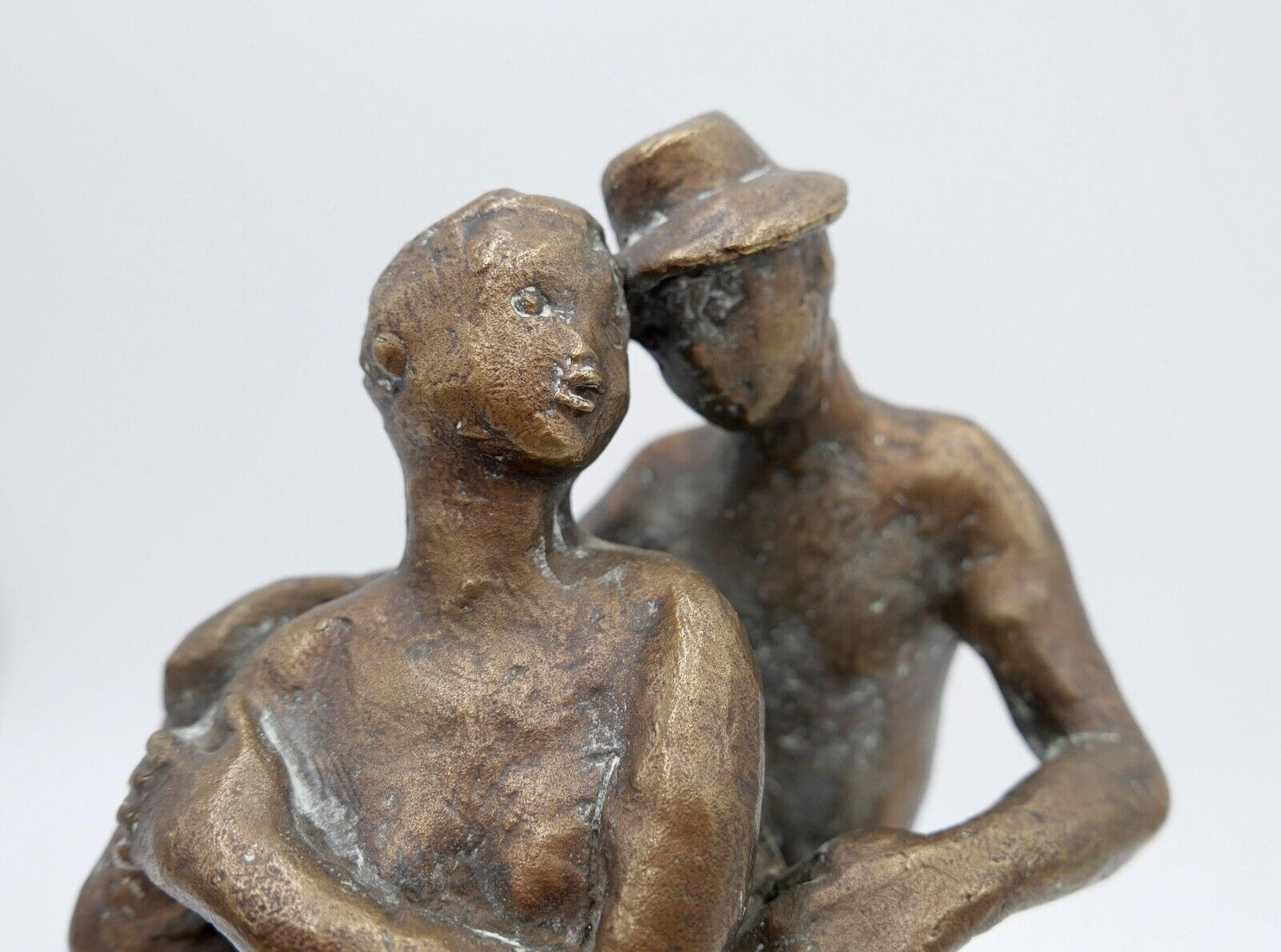 Bronze Figur Skulptur " Guss Strehle " München 27 cm Pärchen - Antikhandel-Stuttgart