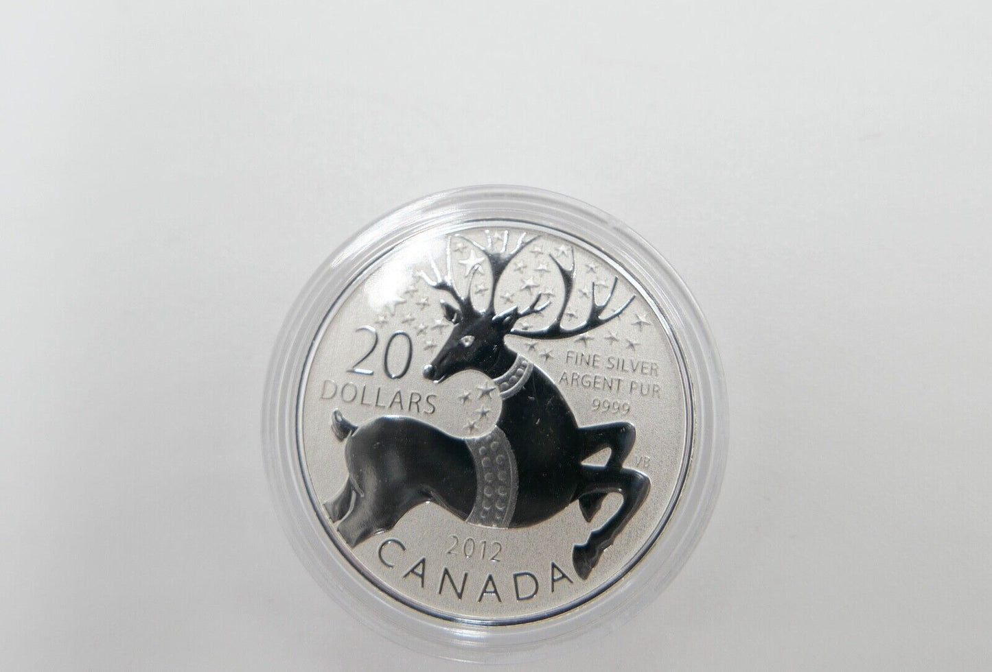 20 Dollars Canada Kanada 2012 Regina Happy Holidays Silber 999/1000 Rentier - Antikhandel-Stuttgart