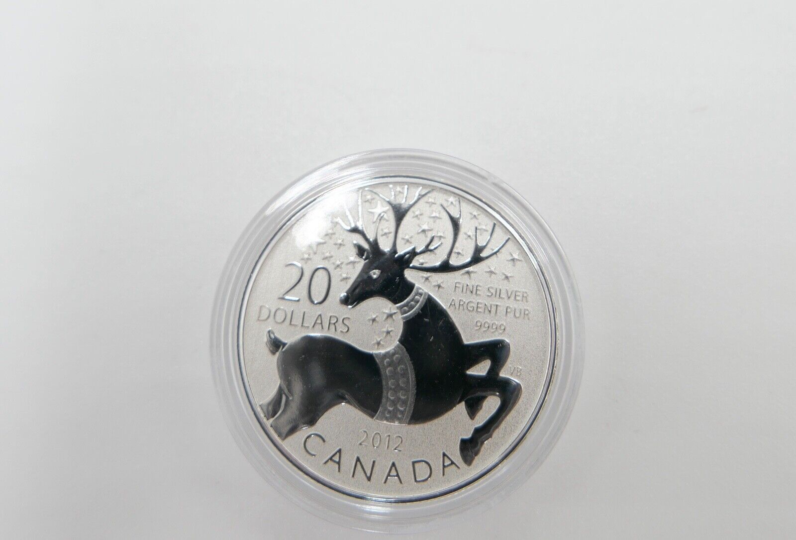20 Dollars Canada Kanada 2012 Regina Happy Holidays Silber 999/1000 Rentier - Antikhandel-Stuttgart