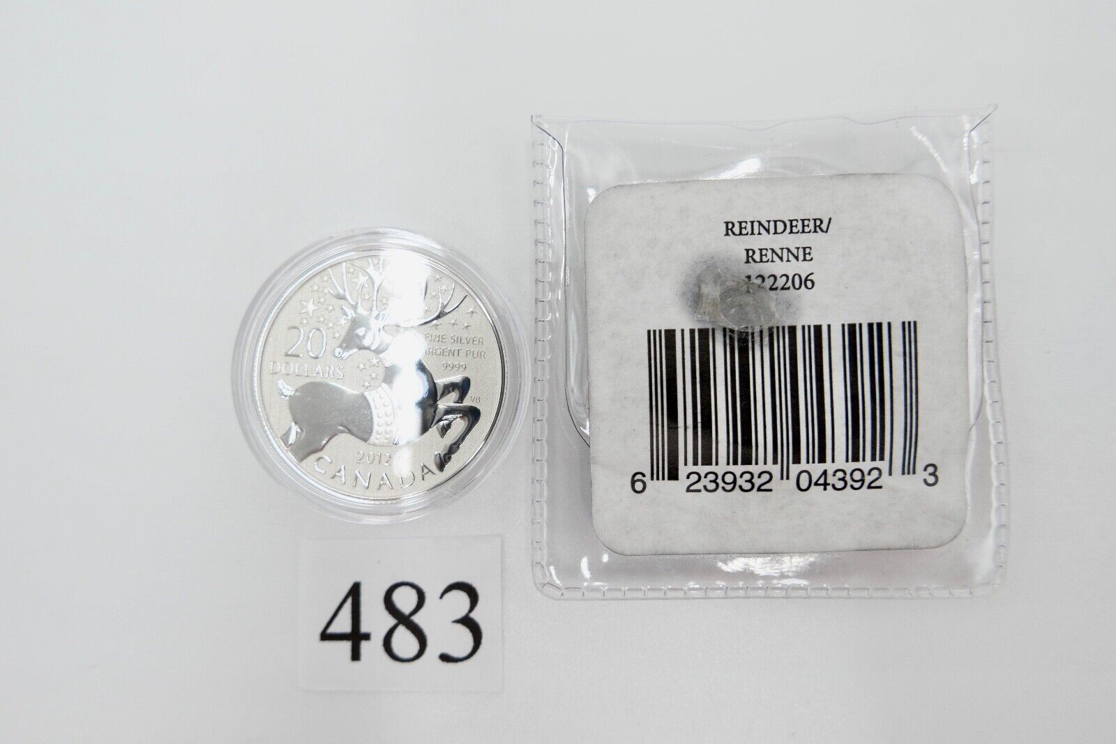 20 Dollars Canada Kanada 2012 Regina Happy Holidays Silber 999/1000 Rentier - Antikhandel-Stuttgart