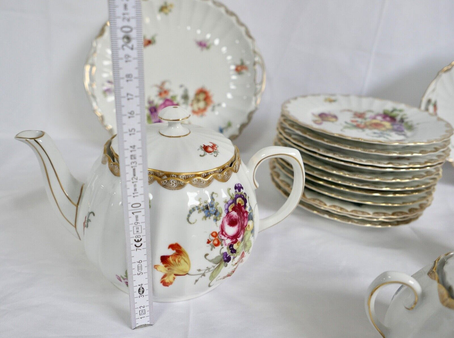 49 Tlg Kaffee Tee Service Württemberg 2188 Porzellan Bauer & Pfeiffer Schorndorf - Antikhandel-Stuttgart