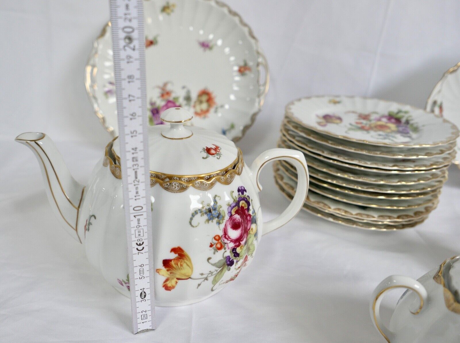 49 Tlg Kaffee Tee Service Württemberg 2188 Porzellan Bauer & Pfeiffer Schorndorf - Antikhandel-Stuttgart