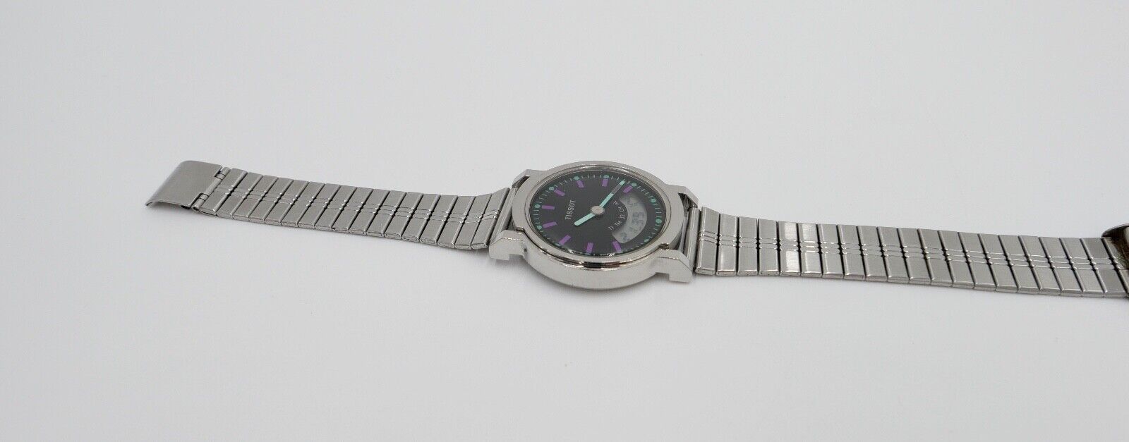 TISSOT D380 Edelstahl Herrenuhr Quarz Digital 80er Jahre ADA DIGI - Antikhandel-Stuttgart