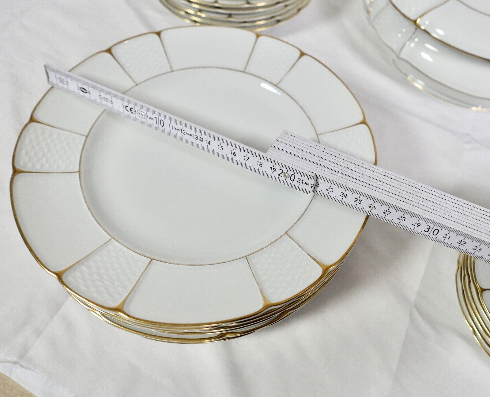 28 tlg. Rosenthal Speiseservice Ph.Rosenthal Goldrand Korbrand Barock 1930er - Antikhandel-Stuttgart