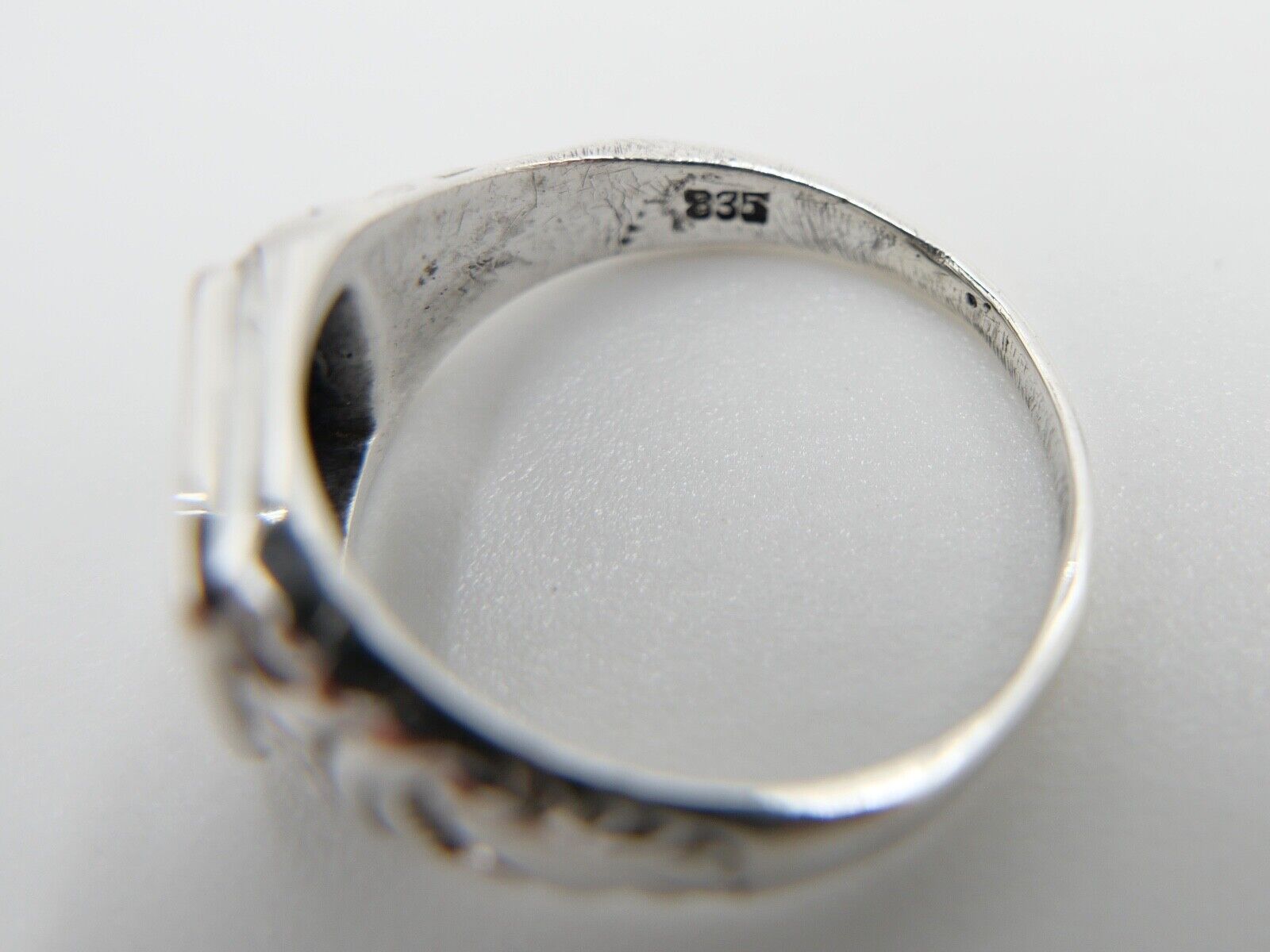 Siegelring Jugendstil Monogramm DB BD Herrenring Ring 835 Silber Gr. 58 - Antikhandel-Stuttgart