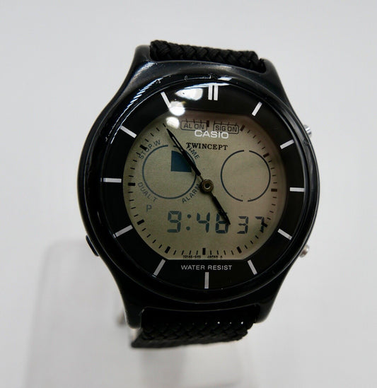 Casio 1358 AQX-11 TWINCEPT Armbanduhr 1990er Jahre Analog & Digital - Antikhandel-Stuttgart