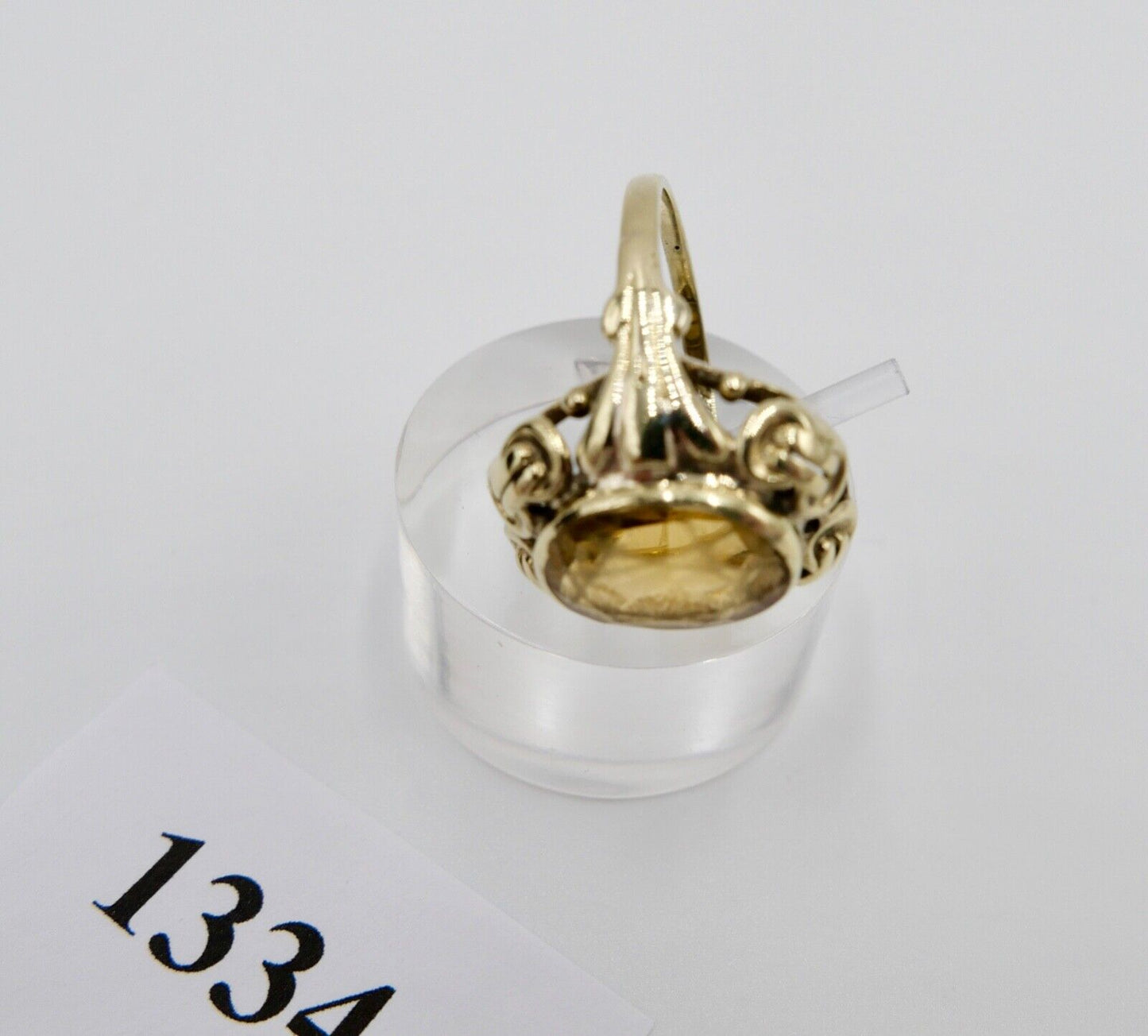 20er 30er Jahre Ring Gelbgold Gold 333 / 8K Gr. 53 synth. Spinell - Antikhandel-Stuttgart