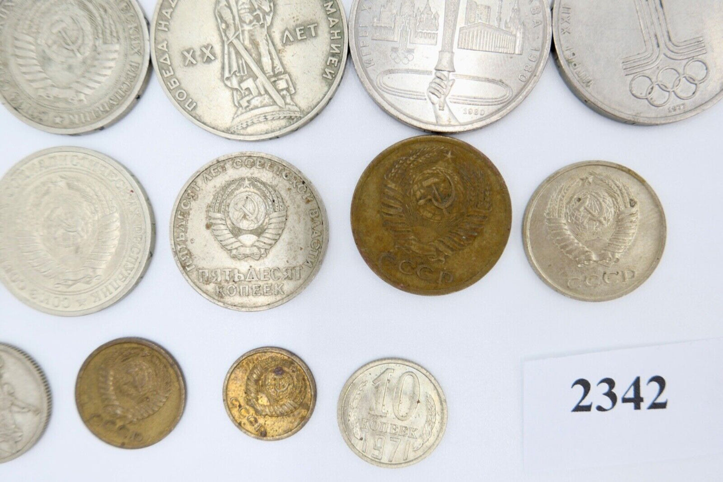 Posten Lot Konvolut Münzen Russland UDSSR RUBEL KOPEKE Lenin 1936-1980 - Antikhandel-Stuttgart