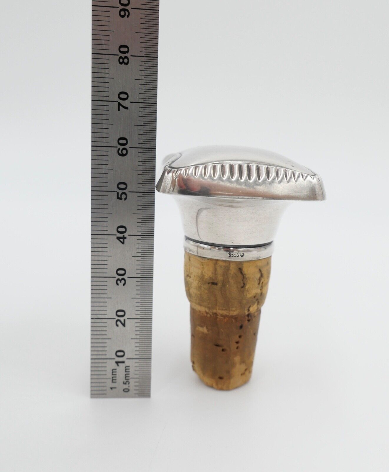 Art Deco 935S Silber Flaschenverschluss Flaschenkorken Zierkorken Adler Wappen - Antikhandel-Stuttgart