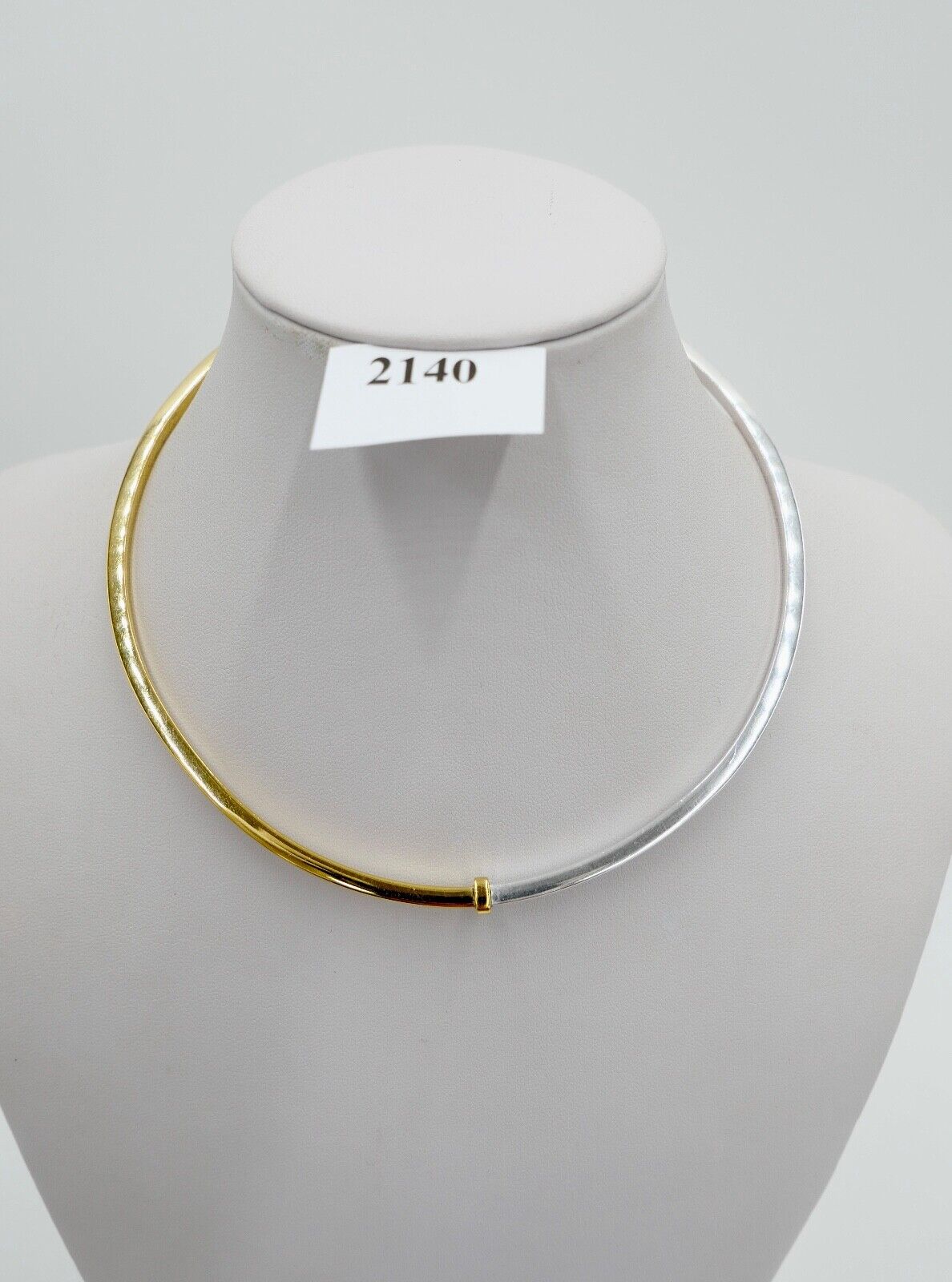 Bicolor Designer Halsring Halsreif Collier Andreas Mikkelsen Denmark 925S Silber - Antikhandel-Stuttgart