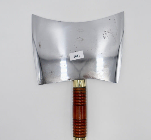 altes Fleischerbeil Metzgerbeil Doppelspalter H. AILE STUTTGART BAD CANNSTATT - Antikhandel-Stuttgart