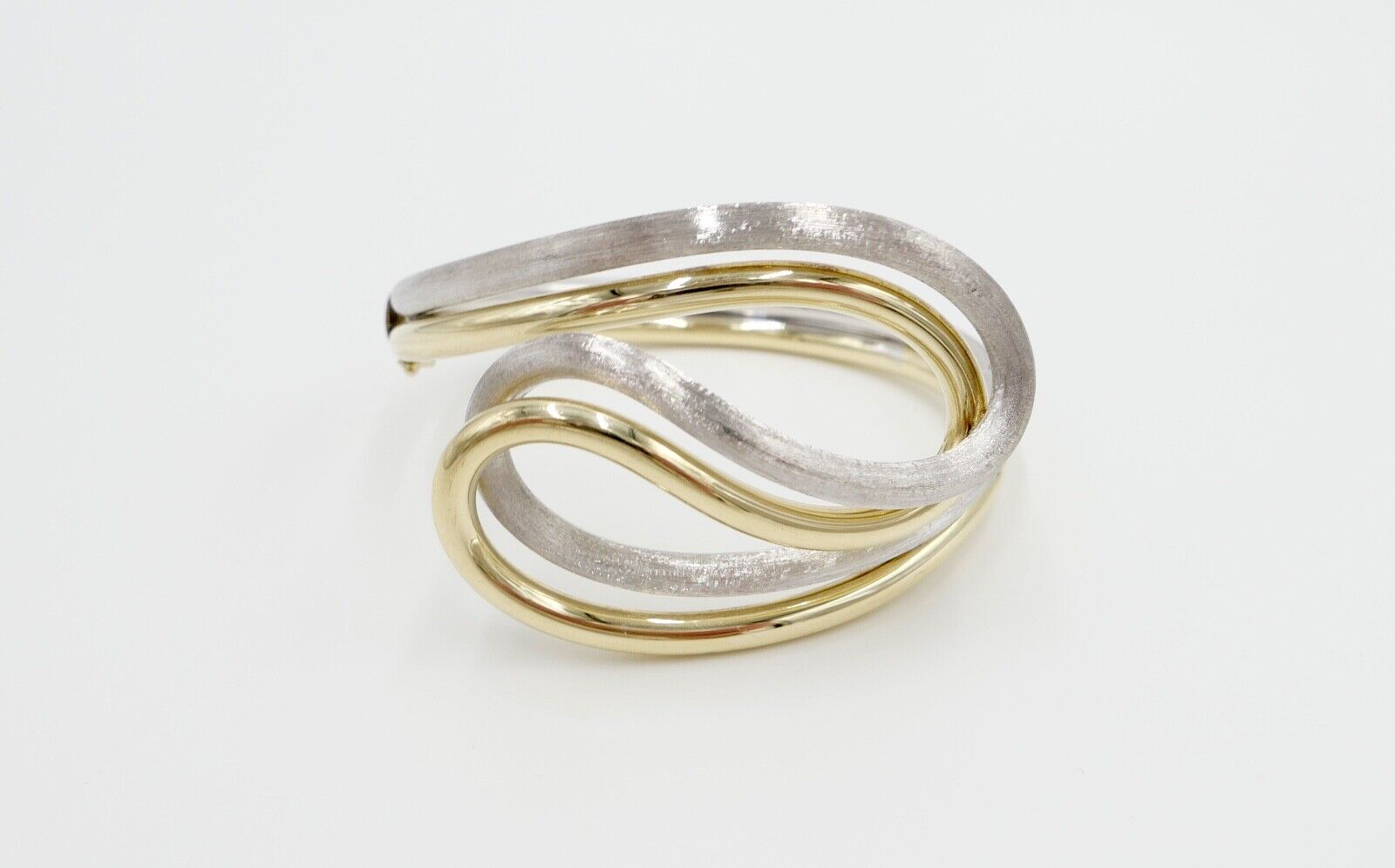 70er Jahre Kollmar & Jourdan Pforzheim Armband Armspange Gold Bicolor 585 / 14K - Antikhandel-Stuttgart