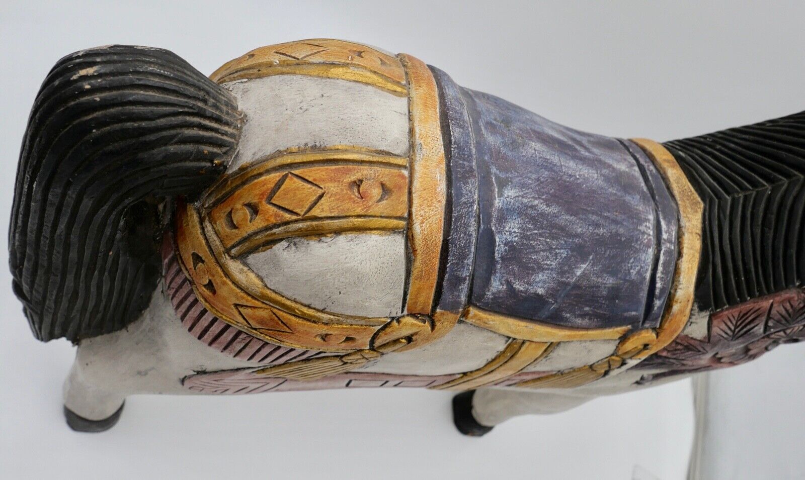 Altes massives Holzpferd 51x49 cm vermutlich Unikat 4,5 Kg - Antikhandel-Stuttgart