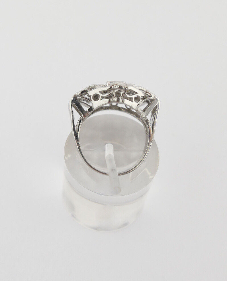 Antiker Jugendstil Platin Ring mit Altschliff Diamanten 0,84 Ct Gr.50 um 1910 - Antikhandel-Stuttgart