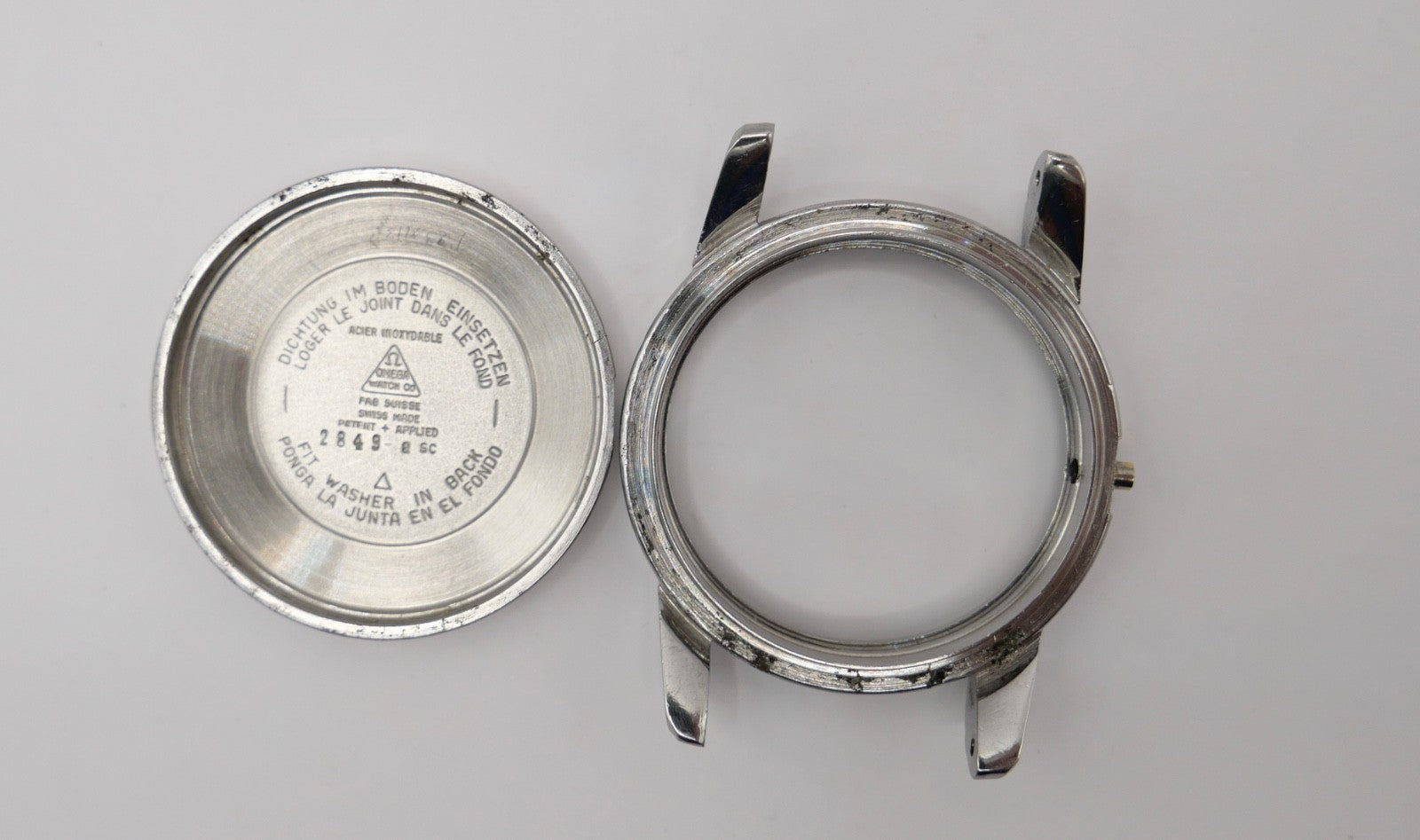 Omega Seamaster 2849-2 SC Gehäuse & Glas Ø 34mm in Edelstahl