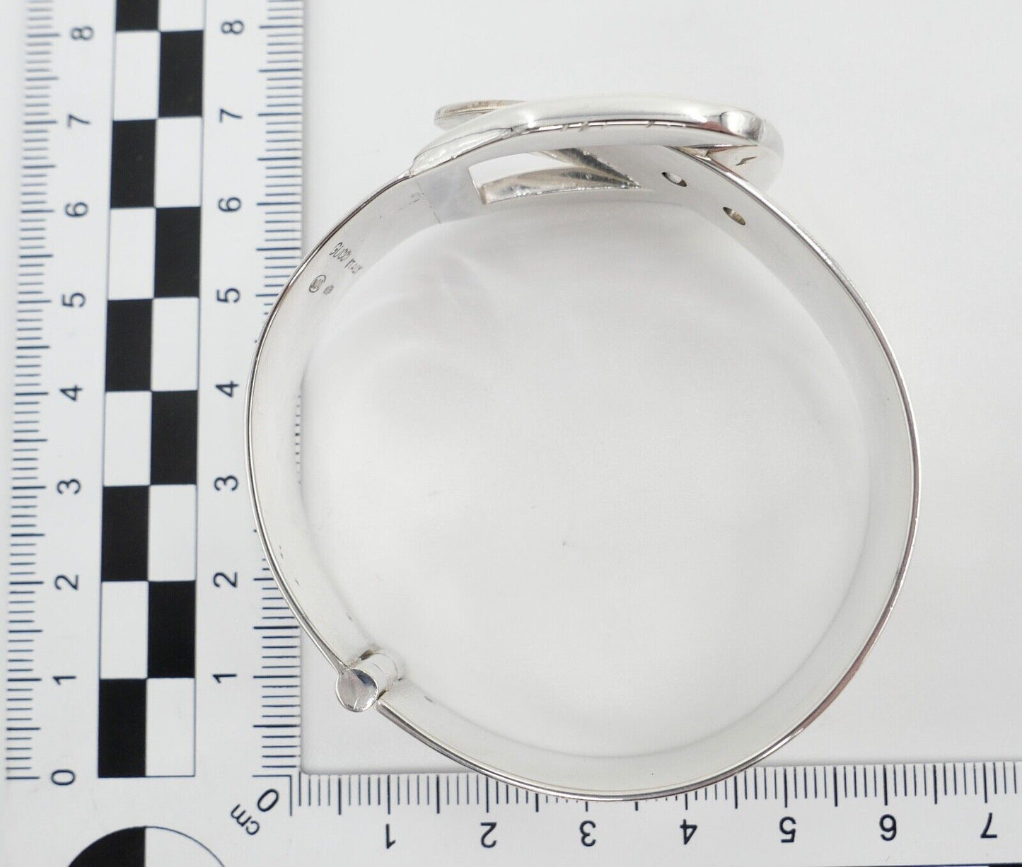 Vintage Gucci Armreif Spange Gürtel Emaille Enamel 800 Bracelet FI195 ITALY 1970 - Antikhandel-Stuttgart