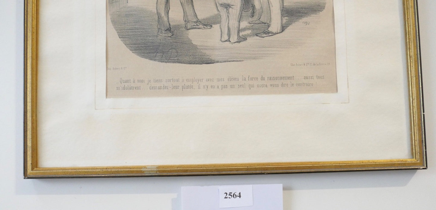 Honoré Daumier Lithographie 1847 Le Charivari Tout ce qu'on voudra Gerahmt