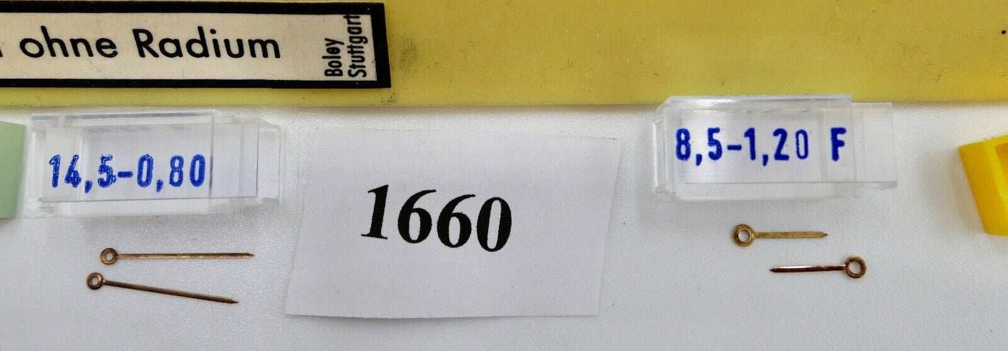 Konvolut Minuten Stunden Zeiger NEU BOLEY ( NOS ) Fadenform ohne Radium - Antikhandel-Stuttgart