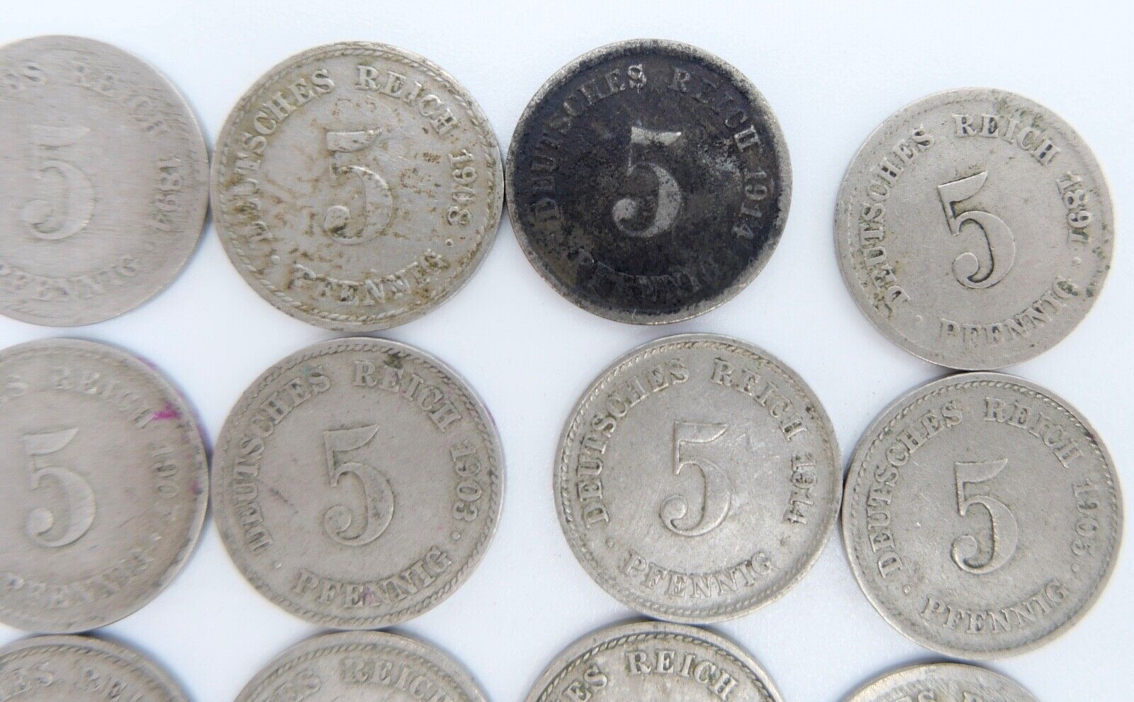 19x 5 Pfennig Kaiserreich 1894-1912 Jäger J. 12 s - vz schön - vorzüglich - Antikhandel-Stuttgart