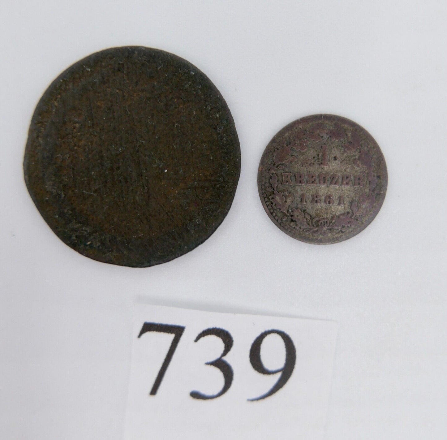 Nassau Hessen-Pfalz 1 Kreuzer 1861 und 1 unbekannt - Antikhandel-Stuttgart