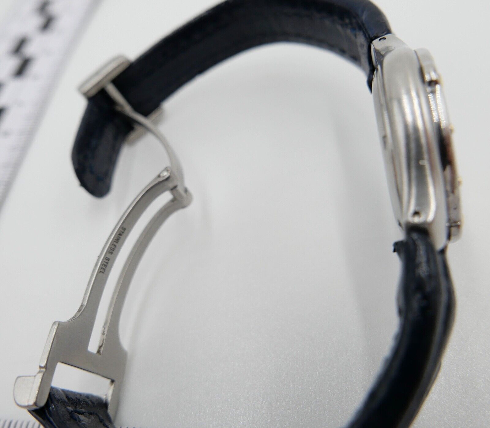 2000er EBEL SPORTWAVE QUARZ E6087621 blaues Lederband Damenuhr Ø 27mm - Antikhandel-Stuttgart