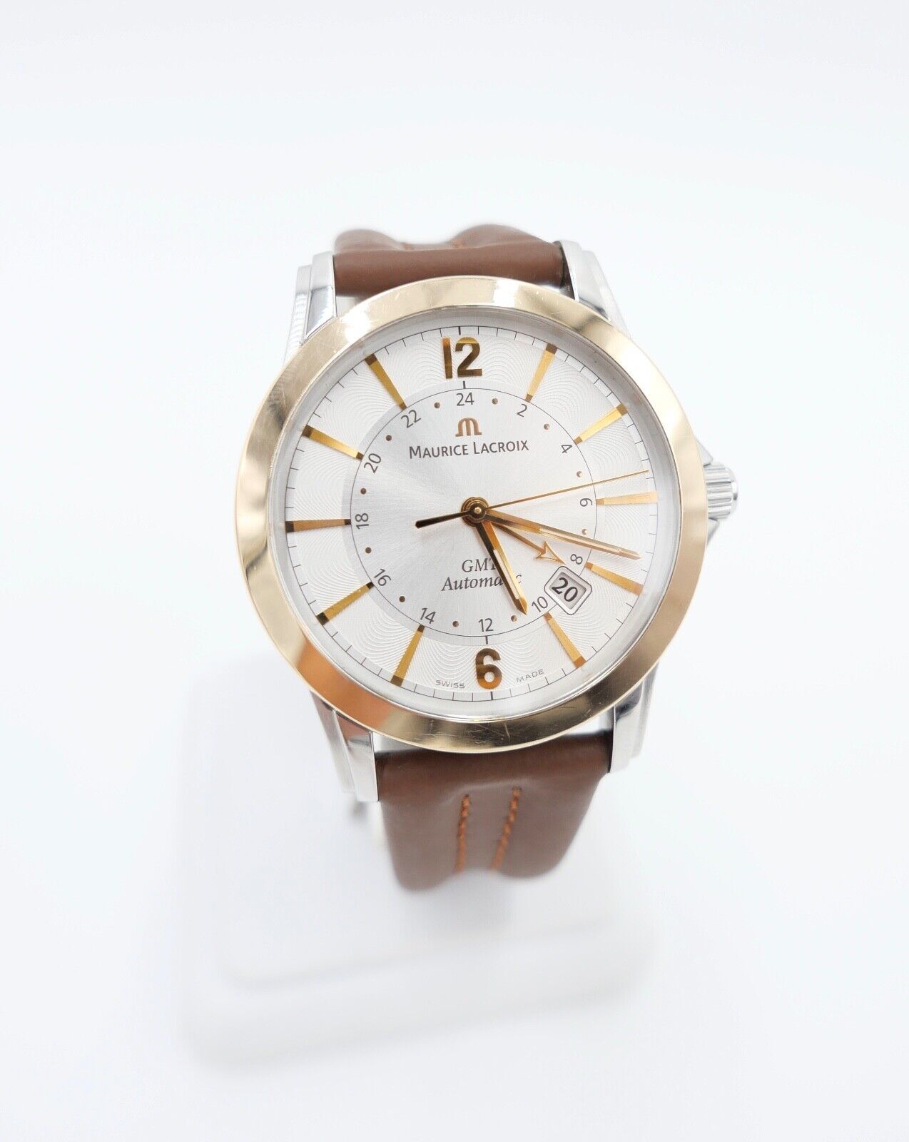Maurice Lacroix Pontos PT 6068 GMT Automatic 18K / 750 Gold Armbanduhr Watch - Antikhandel-Stuttgart