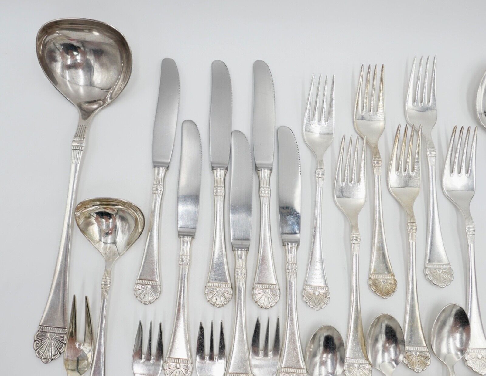 36 Tlg 100 FÜRST FÜROSIL 18/8 Besteck Set Gabel Löffel Messer 100er versilbert - Antikhandel-Stuttgart