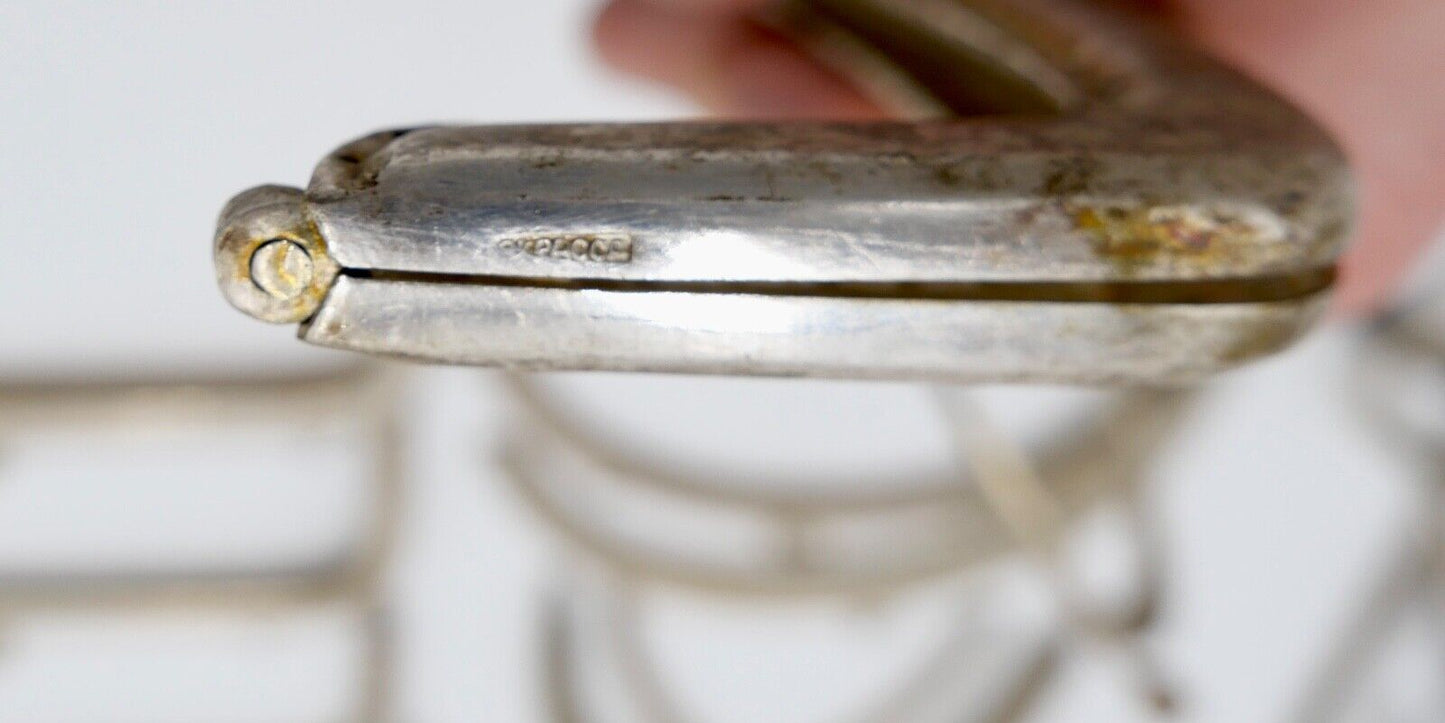 POSTEN alte Kettentasche Geldbeutel Geldbörse Täschchen Theaterasche NEU Alpacca - Antikhandel-Stuttgart