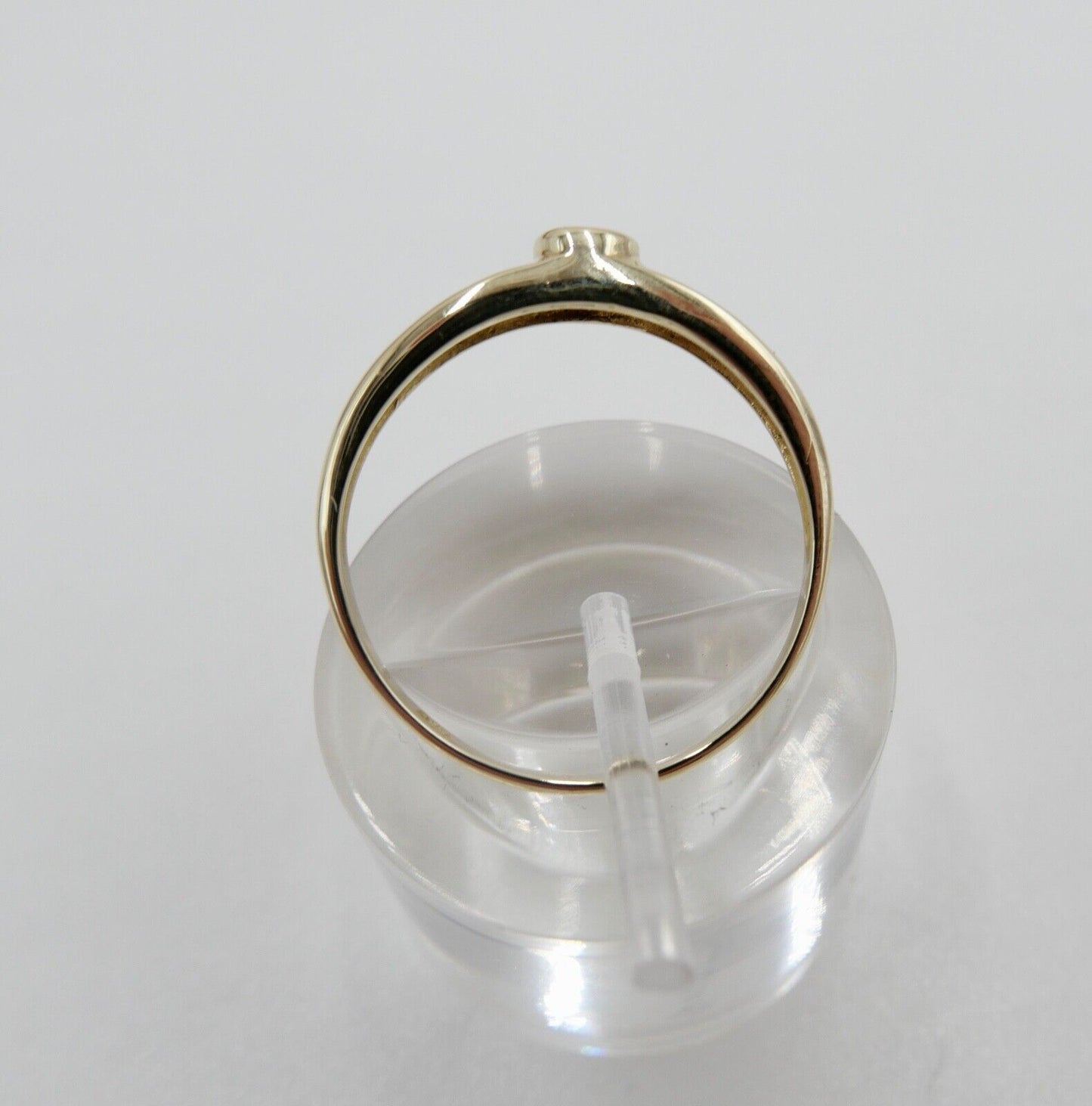 1980er Solitär Brillant 333 8K Gelbgold Damen Ring 0,15 Ct Gr. 58 - Antikhandel-Stuttgart