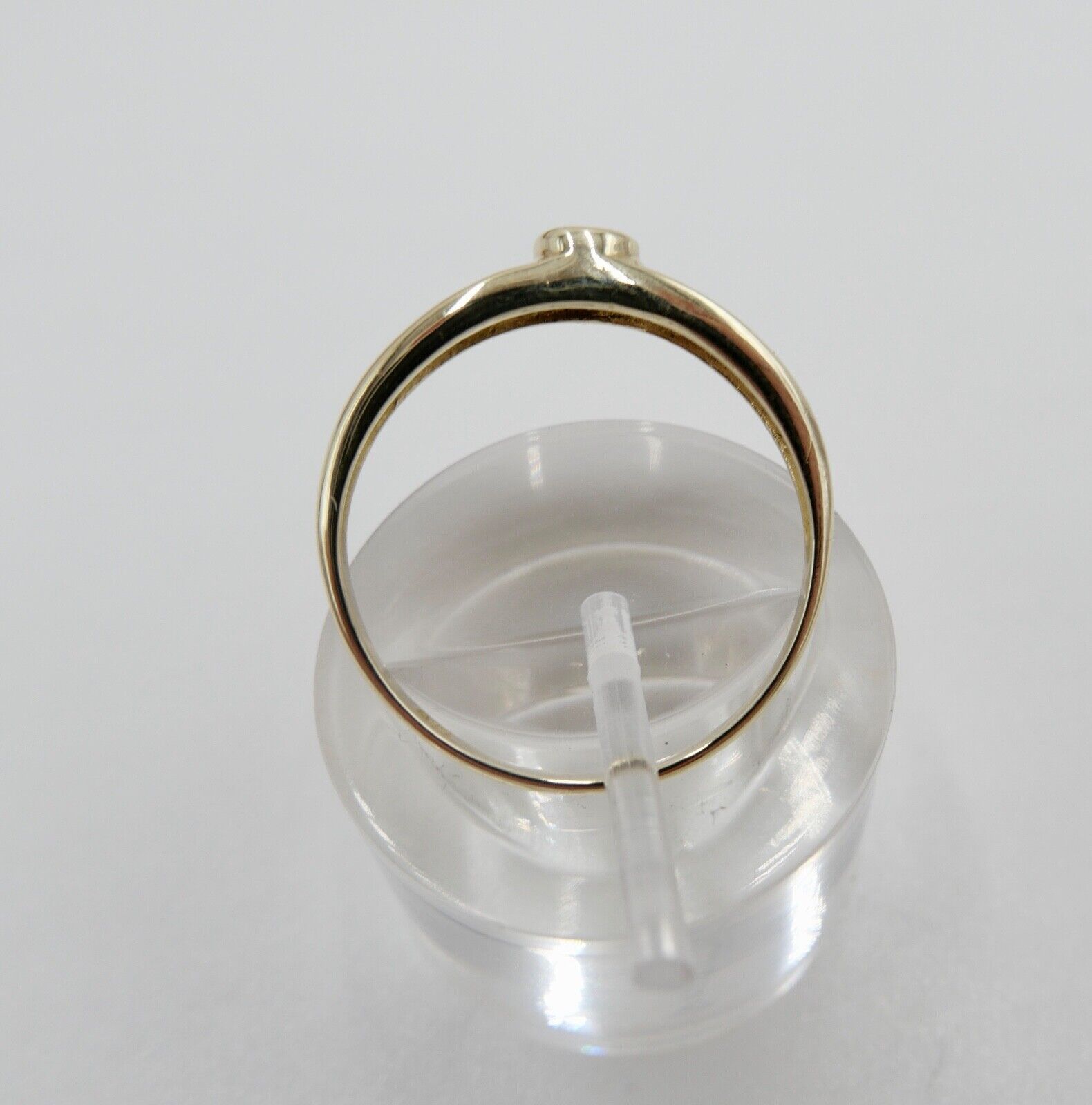 1980er Solitär Brillant 333 8K Gelbgold Damen Ring 0,15 Ct Gr. 58 - Antikhandel-Stuttgart