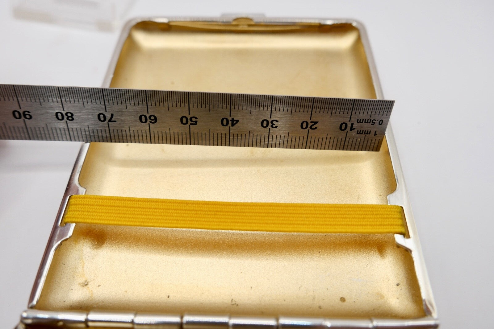 Altes Zigarettenetui 925 Silber Silberetui Gravur Monogramm Initialen M.H.