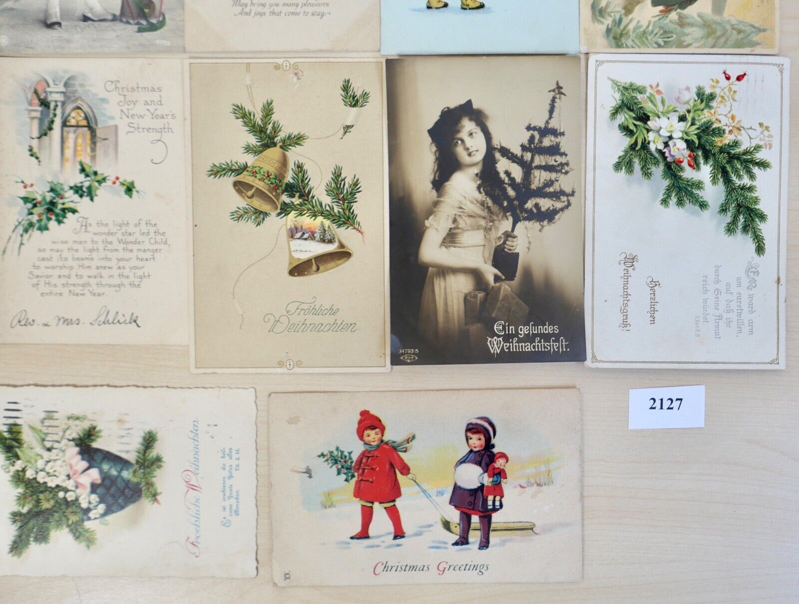 antike Ansichtskarten Postkarten Briefmarken WEIHNACHTEN CHRISTMAS dt. Reich USA - Antikhandel-Stuttgart