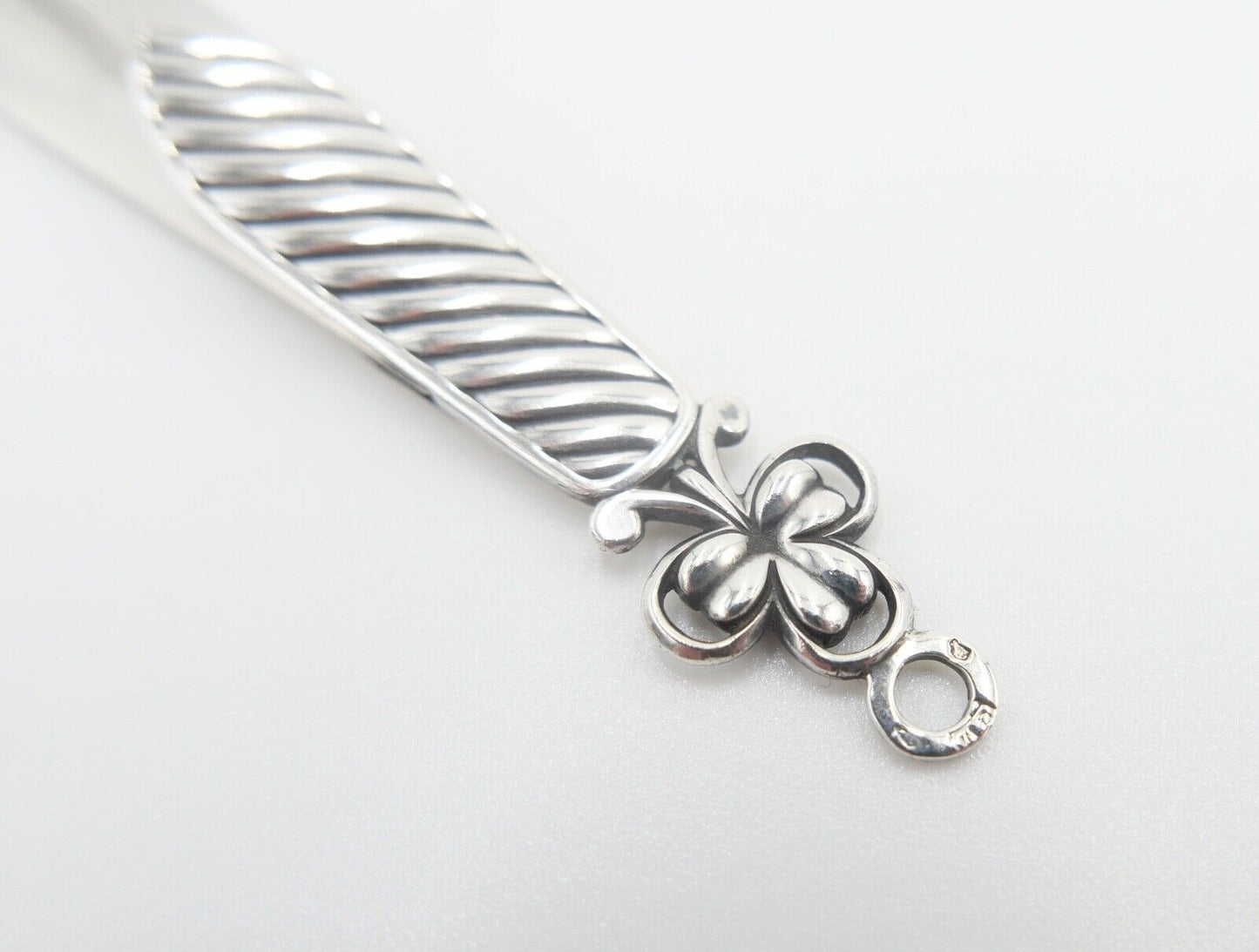 alter Brieföffner Krawatte Frankreich DEPOSE CM Silber Floral - Antikhandel-Stuttgart