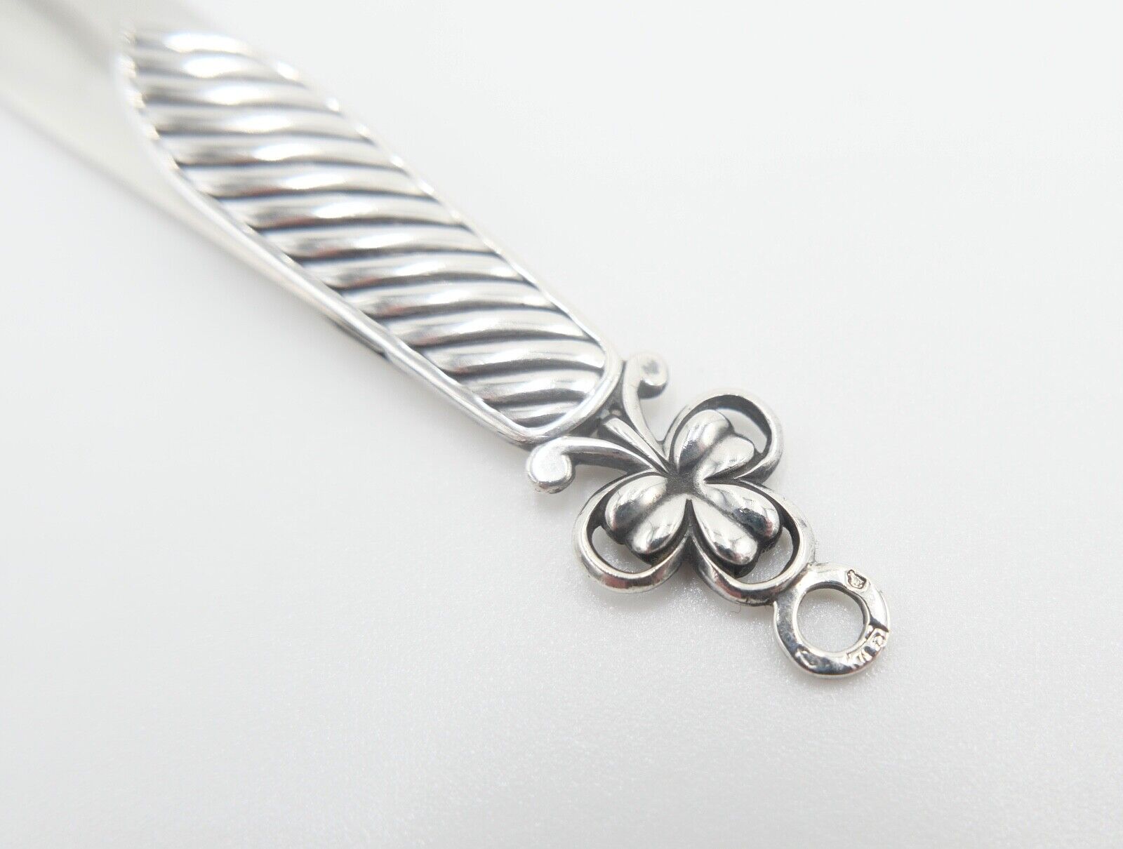 alter Brieföffner Krawatte Frankreich DEPOSE CM Silber Floral - Antikhandel-Stuttgart