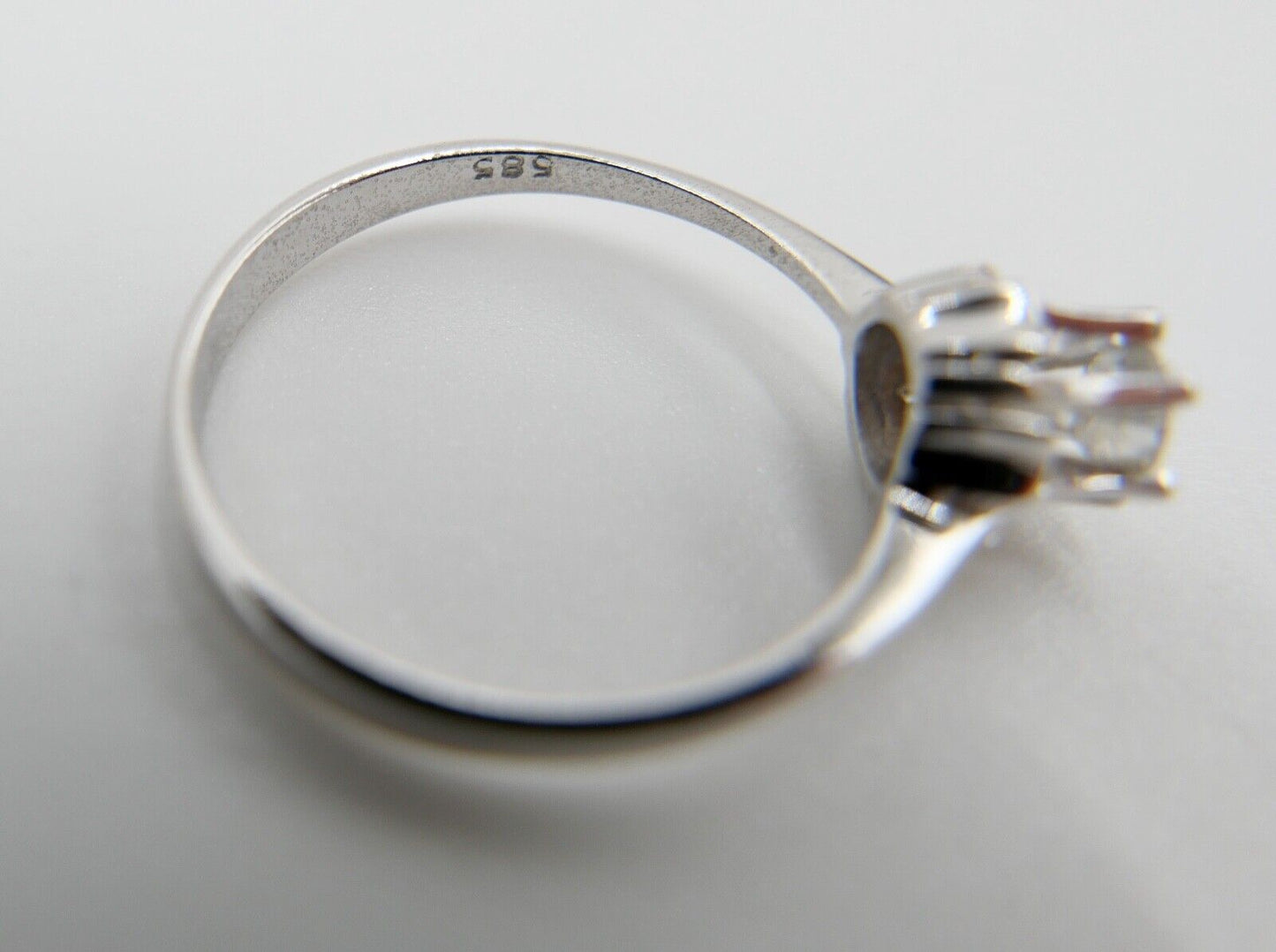 Solitär Weißgold Brillant 585 14K Damen Ring 0,21 Ct Gr. 56 SI Wesselton - Antikhandel-Stuttgart