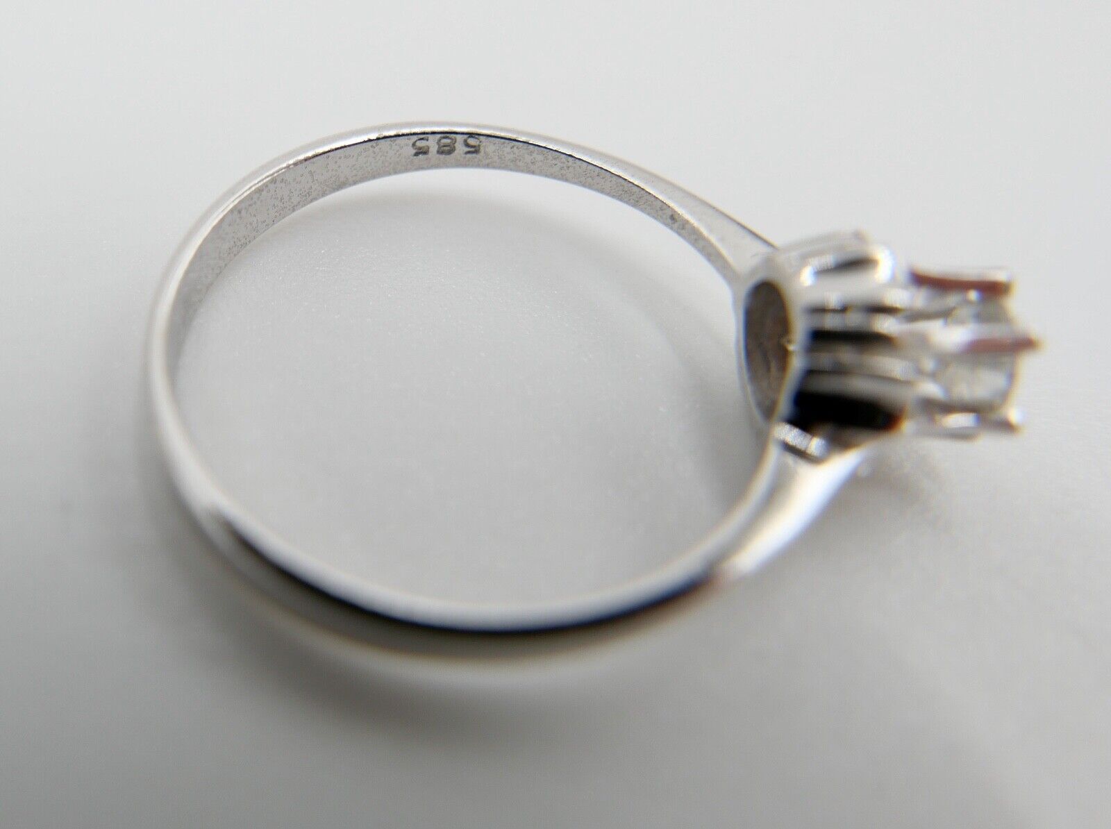 Solitär Weißgold Brillant 585 14K Damen Ring 0,21 Ct Gr. 56 SI Wesselton - Antikhandel-Stuttgart