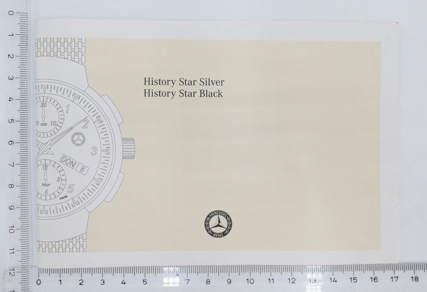 Handbuch Mercedes-Benz History Star Silver Black Chronograph - Antikhandel-Stuttgart