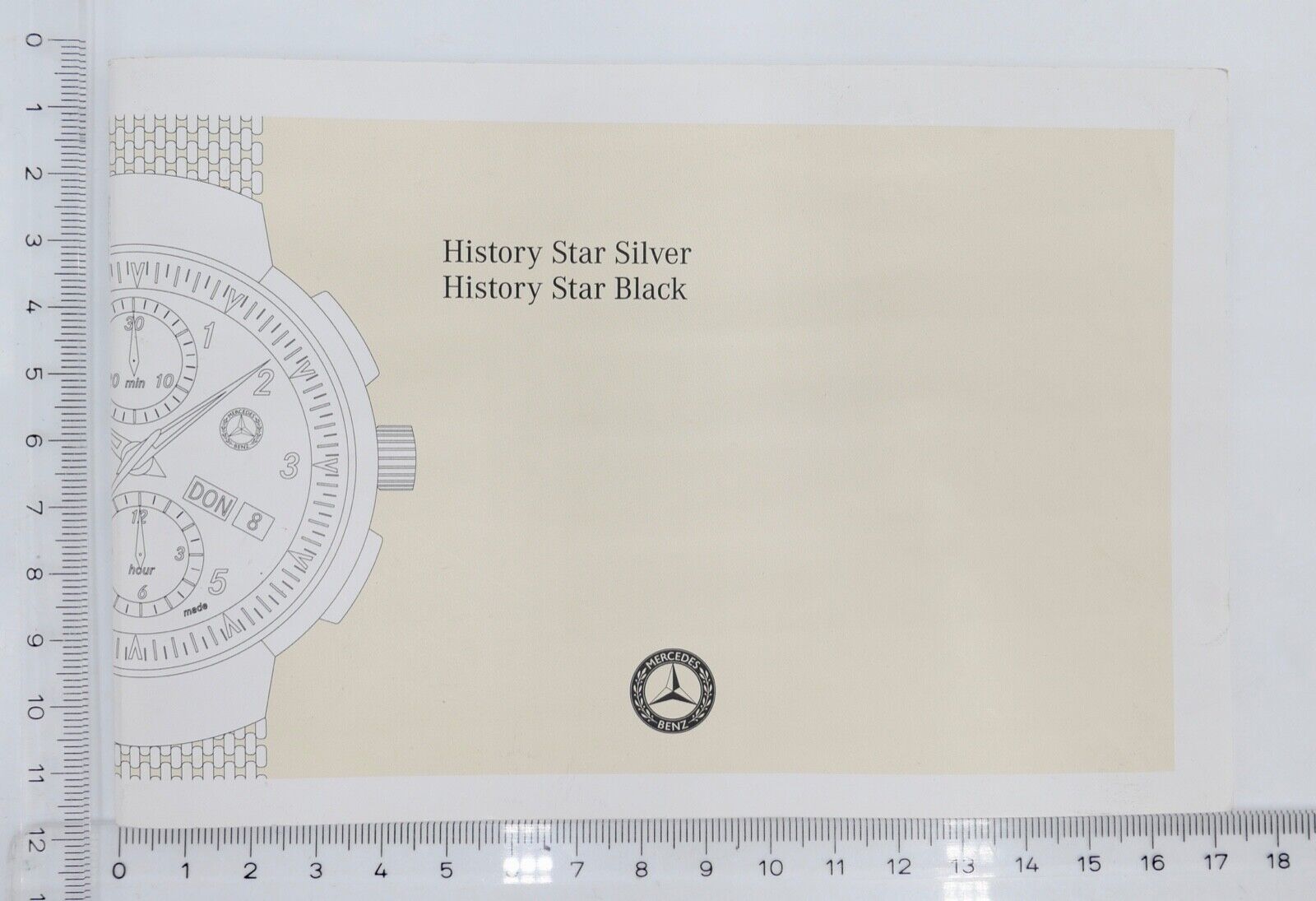 Handbuch Mercedes-Benz History Star Silver Black Chronograph - Antikhandel-Stuttgart