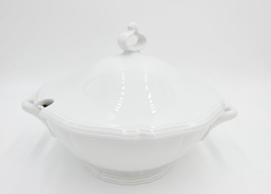 Porzellan Suppenterrine Rosenthal Chippendale Weiß - Antikhandel-Stuttgart