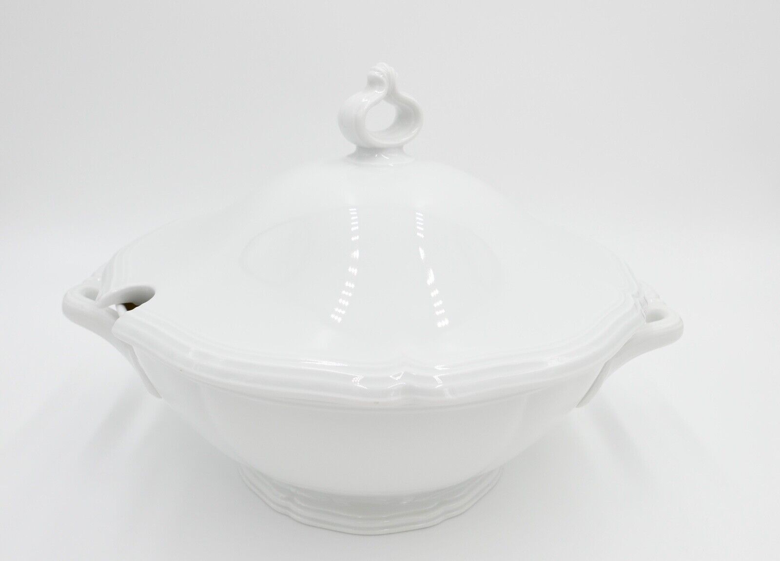 Porzellan Suppenterrine Rosenthal Chippendale Weiß - Antikhandel-Stuttgart