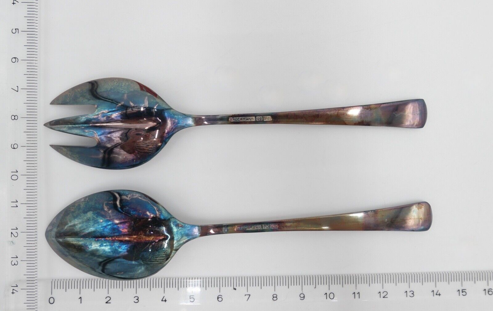 12 Teile NEU - BRUCKMANN PETITE FLEUR 771 90er Silber Butter- Käsemesser Salat - Antikhandel-Stuttgart