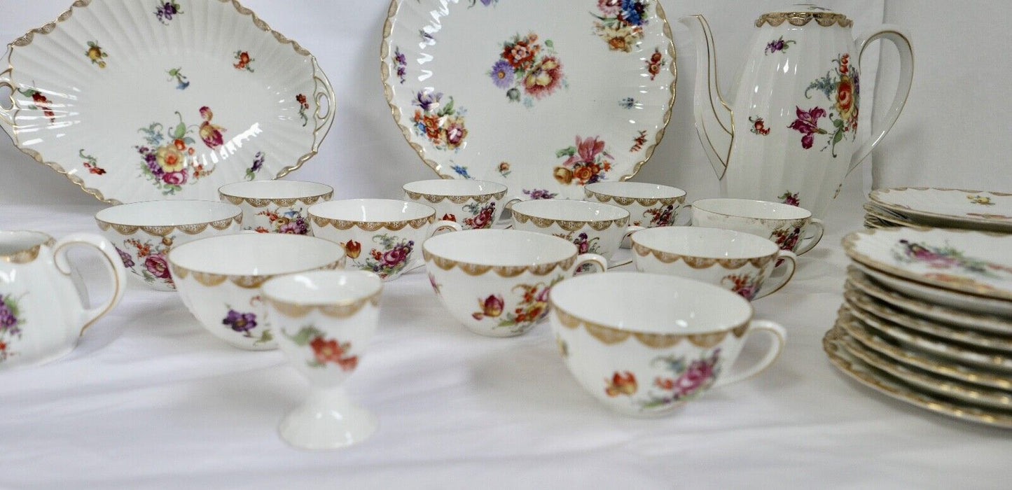 49 Tlg Kaffee Tee Service Württemberg 2188 Porzellan Bauer & Pfeiffer Schorndorf - Antikhandel-Stuttgart