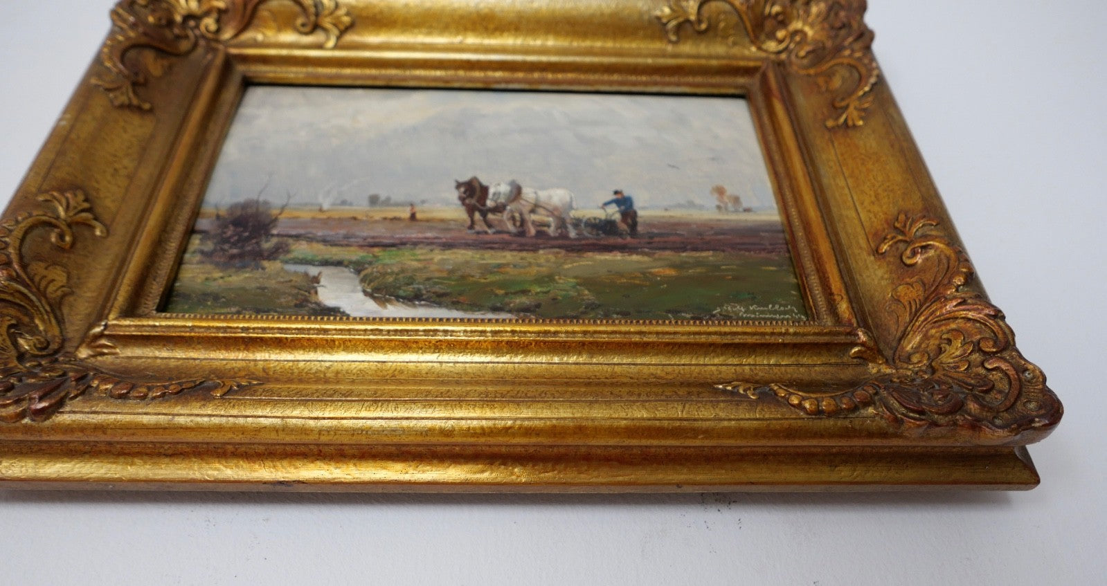 kleines Ölgemälde auf Holz JOSEPH ROLF KNOBLOCH München 45x33 cm Landschaft 1944